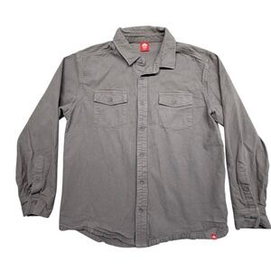 Eastern Mountain Sports Mens Gray Cotton Long Sleeve Button Down Shirt Large L